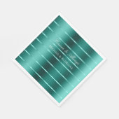 Aquamarines Green Ribbon Wedding Brautparty Serviette (Ecke)