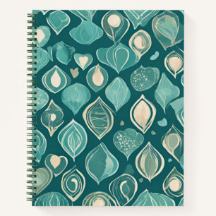 Aquamarines Green Seashell Spiral Notebook ästhe Notizblock
