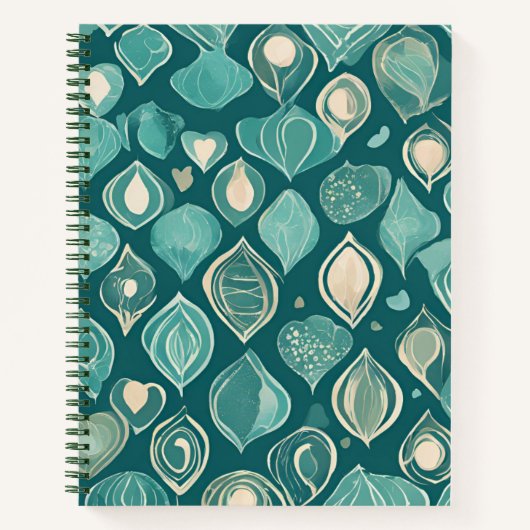 Aquamarines Green Seashell Spiral Notebook | ästhe Notizblock (Vorderseite)