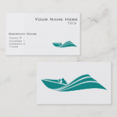 Aquamarines Green Speed Boot Visitenkarte (Vorne/Hinten)