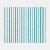 Aquamarines Green und Minze Strip Muster Preppy Fleecedecke (Vorderseite (Horizontal))
