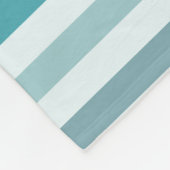 Aquamarines Green und Minze Strip Muster Preppy Fleecedecke (Ecke)