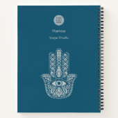 Aquamarines Green Yoga Studio Hamsa individuell an Notizblock (Rückseite)