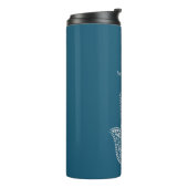 Aquamarines Green Yoga Studio Hamsa individuell an Thermosbecher (Nach links gedreht)