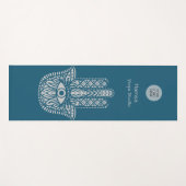 Aquamarines Green Yoga Studio Hamsa individuell an Yogamatte (Vorderseite (Horizontal))