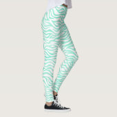 Aquamarines Green Zebra Muster Leggings (Rechts)
