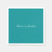 Aquamarines Grün Serviette (Vorderseite)