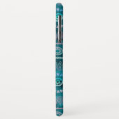 Aquamarines, grünes Boho-Handgezeichnetes Muster Case-Mate iPhone Hülle (Hinten/Links)