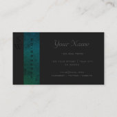 Aquamarines grünes Farbmuster mit Monogramm Visitenkarte (Rückseite)