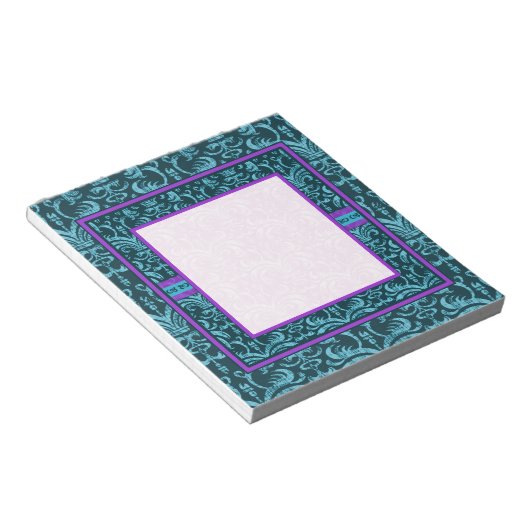 Aquamarines grünes Gotisches Grunge Elegantes Note Notizblock (angewinkelt)