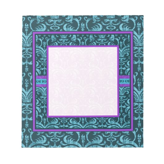 Aquamarines grünes Gotisches Grunge Elegantes Note Notizblock (Vorderseite)