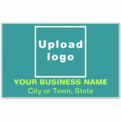 Aquamarines grünes großes Rechteck Vinyl Aufkleber (Vorderseite)