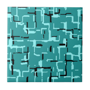 Aquamarines Grünes modernes Muster Fliese