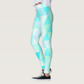 Aquamarines grünes Musterdesign bedruckte Leggings (Links)