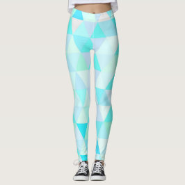 Aquamarines grünes Musterdesign bedruckte Leggings