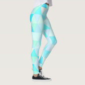 Aquamarines grünes Musterdesign bedruckte Leggings (Rechts)