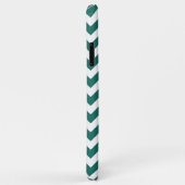 Aquamarines grünes Zickzack-Entwurfs-Muster Case-Mate iPhone Hülle (Hinten/Rechts)