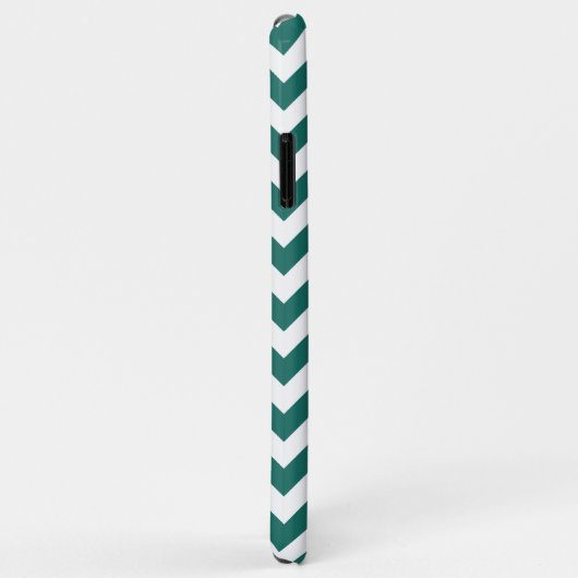 Aquamarines grünes Zickzack-Entwurfs-Muster Case-Mate iPhone Hülle (Hinten/Rechts)