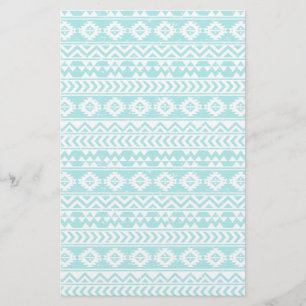 Aquamarines Grunge-Aztec-Stammmuster Briefpapier