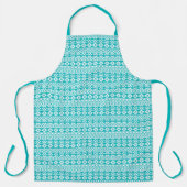 Aquamarines Grunge-Aztec-Stammmuster Schürze (Vorderseite)