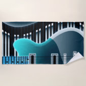 Aquamarines Guitar Beach Handtuch (Vorderseite)