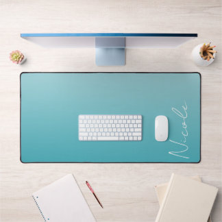 Aquamarines Handschriftzeichen Personalisiert Schreibtischunterlage