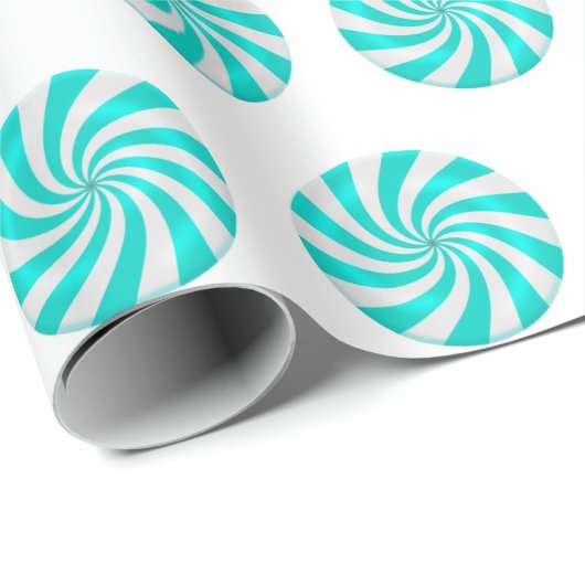 Aquamarines harte geschenkpapier (Rolleneckpunkt)