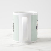 Aquamarines, hellgrau-Monogramm Jumbo-Tasse (Rückseite)