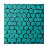 Aquamarines Hexagon 3 Fliese (Vorderseite)
