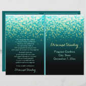 Aquamarines Hochzeitsprogramm (Vorne/Hinten)