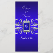 Aquamarines Hochzeitsprogramm für Großherzogtum Bl Programm (Vorderseite)