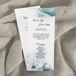 Aquamarines Hochzeitsprogramm für Wasserfarben Programm