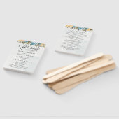 Aquamarines Hochzeitsprogramm Hand Fan Fächer (Non-assembled)