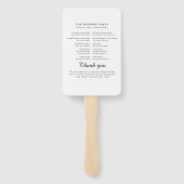 Aquamarines Hochzeitsprogramm Hand Fan Fächer (Rückseite)