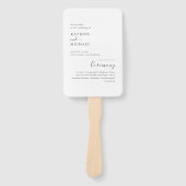 Aquamarines Hochzeitsprogramm Hand Fan Fächer (Vorderseite)