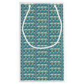 Aquamarines Holiday Coffee Muster Kleine Geschenkt Geschenktüte (Rückseite)