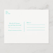 Aquamarines Holz & Starfish Strand Elegant Save th Ankündigungspostkarte (Rückseite)