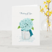 Aquamarines Hydrangea Denken Sie an Sie Karte (Gelbe Blume)