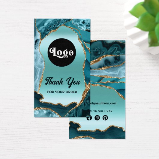 Aquamarines Imitat Folienverpackung (Schreibtisch)