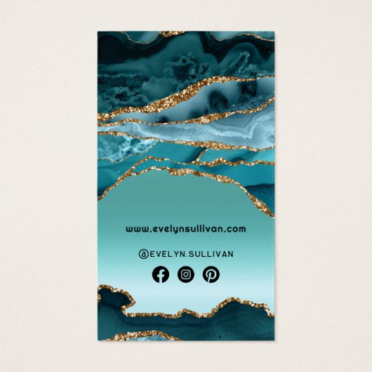 Aquamarines Imitat Folienverpackung (Rückseite)