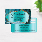 aquamarines Imitat Folienverweis Karte (Schreibtisch)