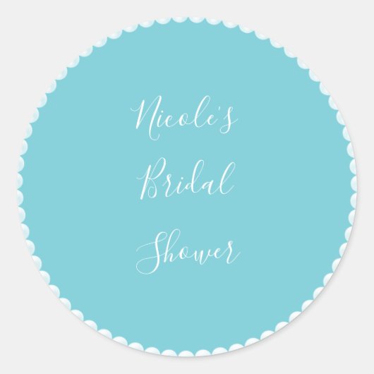 Aquamarines (JEDE FARBE) Glam Pearls Brautparty Runder Aufkleber (Vorderseite)