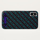 aquamarines Jesus-Fischmuster Case-Mate iPhone Hülle (Rückseite (Horizontal))