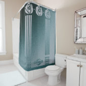 Aquamarines Jugendstil, Ronnie C Mackintosh, Desig Duschvorhang (Beispiel)