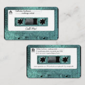 Aquamarines Kassettenbandband für den Glitzer der  Visitenkarte (Vorne/Hinten)