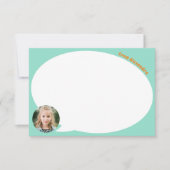 Aquamarines Kid Foto und Sprechblase Danke Karte (Vorderseite)