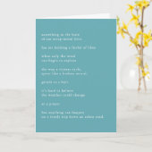 Aquamarines klassisches Gedicht-Beileid Karte (Gelbe Blume)