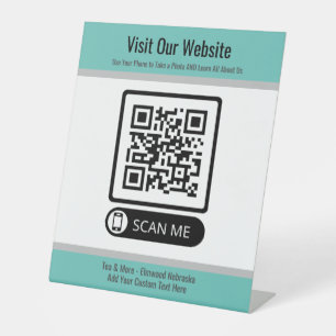 Aquamarines Kleinunternehmen - Erstellung des QR-C Sockelschild