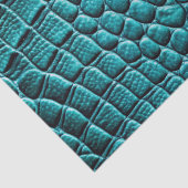 Aquamarines Krokodil-Alligator-Skin-Imitate Lederd Seidenpapier (Detail)