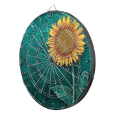 Aquamarines Leder Dartscheibe (Vorderseite rechts)